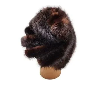 Vintage Conrad & Chandler New York Mink Fur Hat Black Brown Swirls Mobwife PROP Conrad & Chandler | Accessories | Vintage Conrad Chandler  main image 2